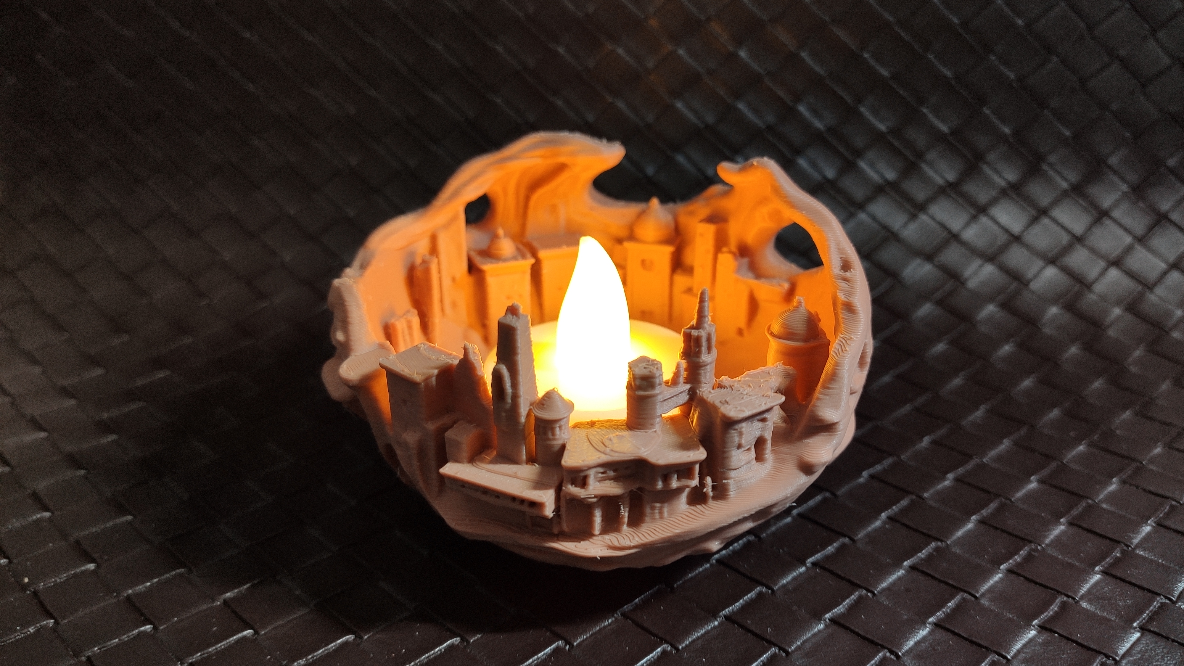 Sand city - LED tea light holder