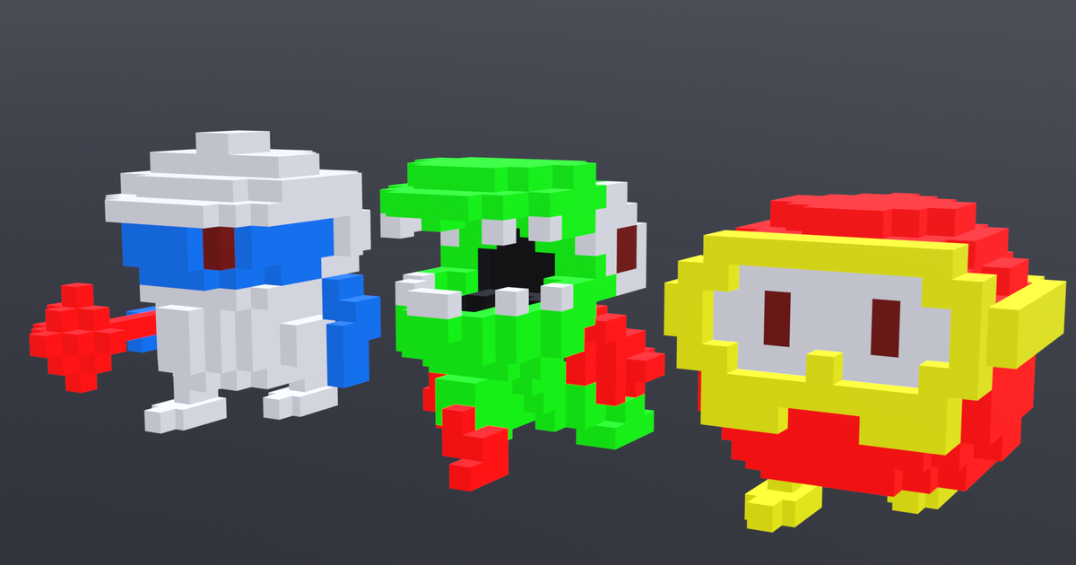 Dig Dug Characters by EgglessBacon | Download free STL model ...
