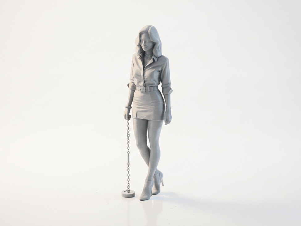 Chained Lady Figurine Female Figure 3D Printable