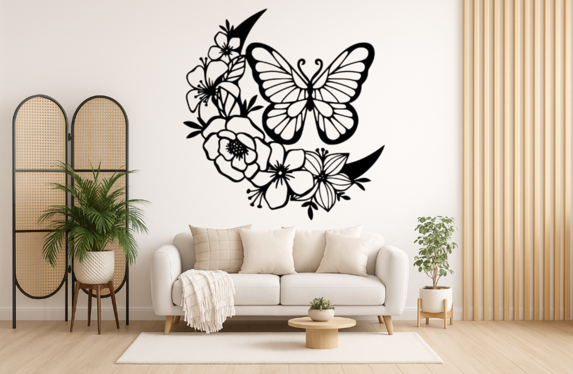 WallArt Butterfly Flower 004
