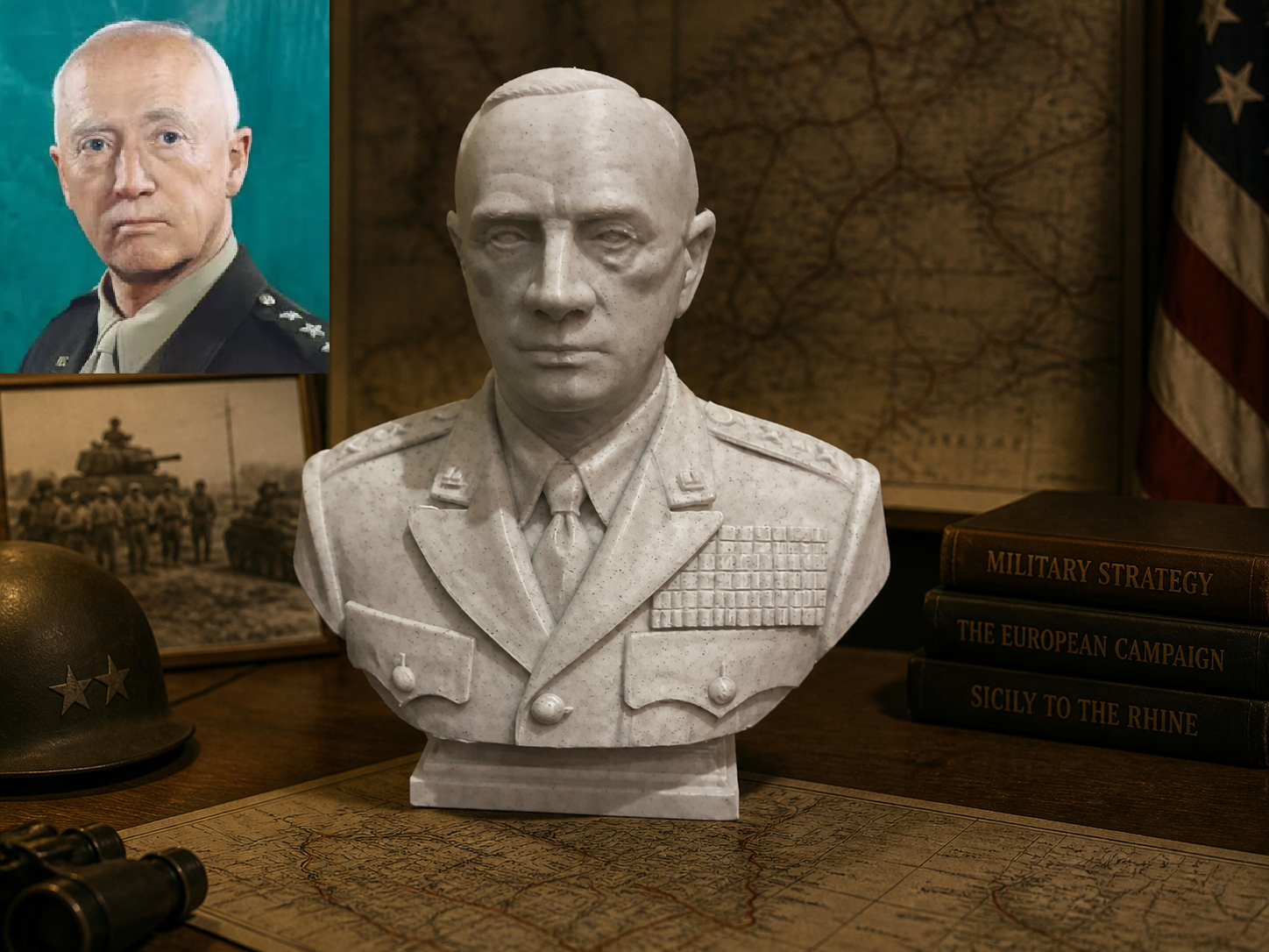 General George Smith Patton Jr. - Bust