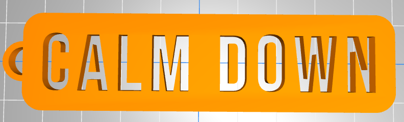 ''calm down'' keychain — thumbnail 3