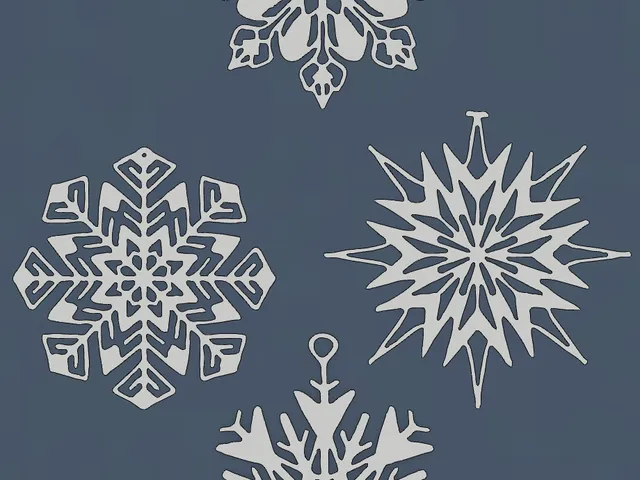 four snowflake ornaments fusion360 model
