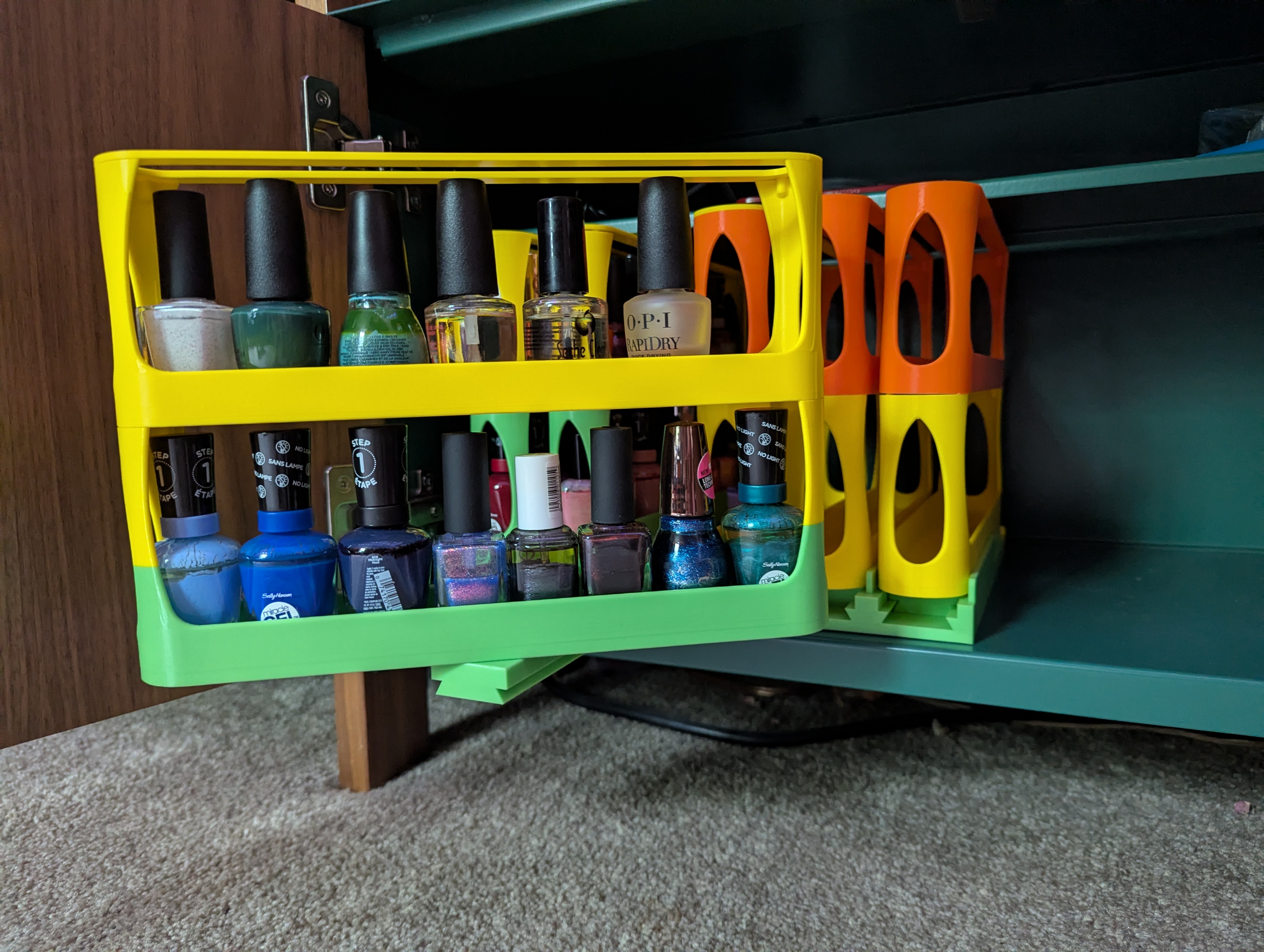 Pullout Nail Polish Rack