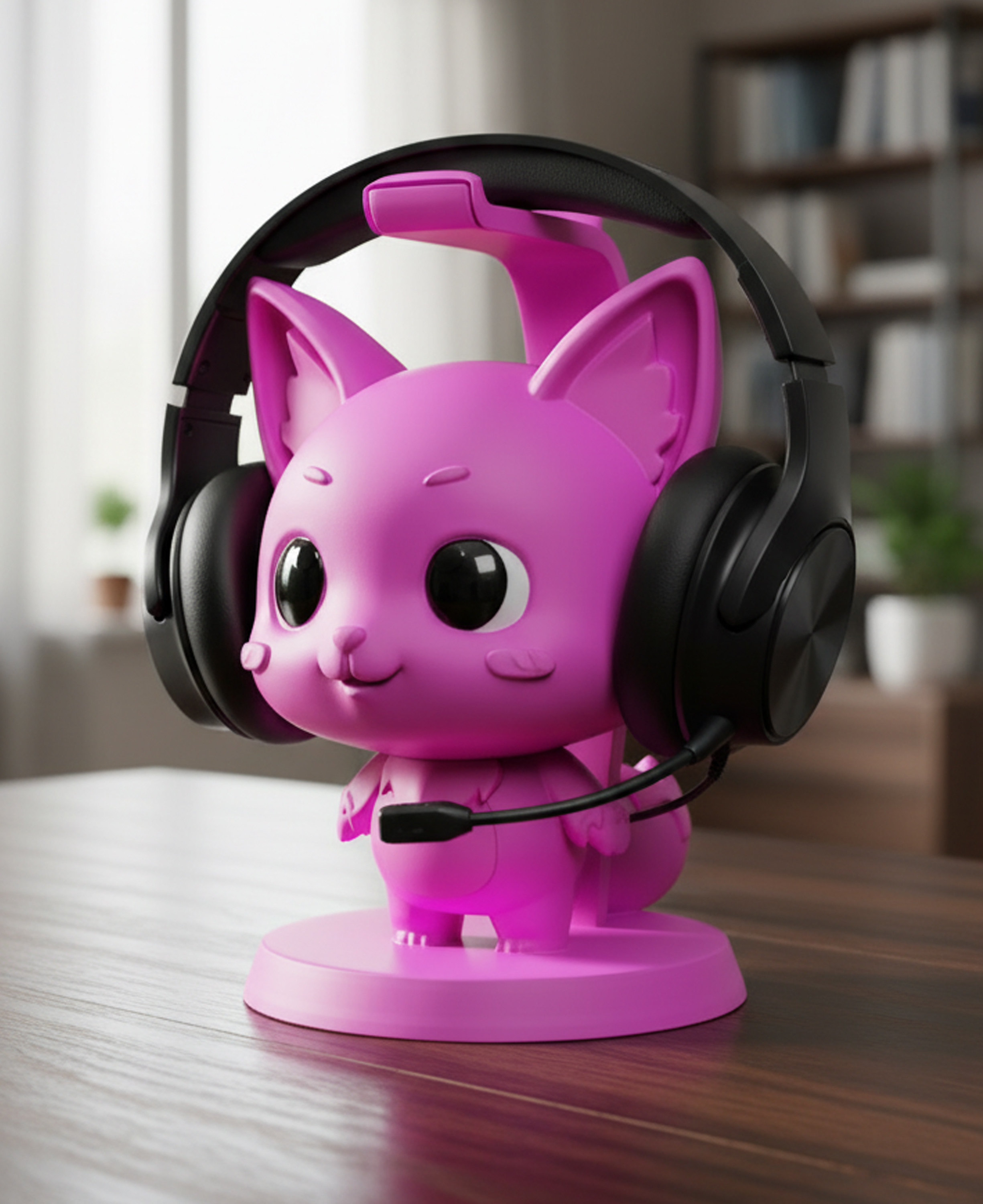 Cute Anime Fox Headphone Stand |Desk Decor