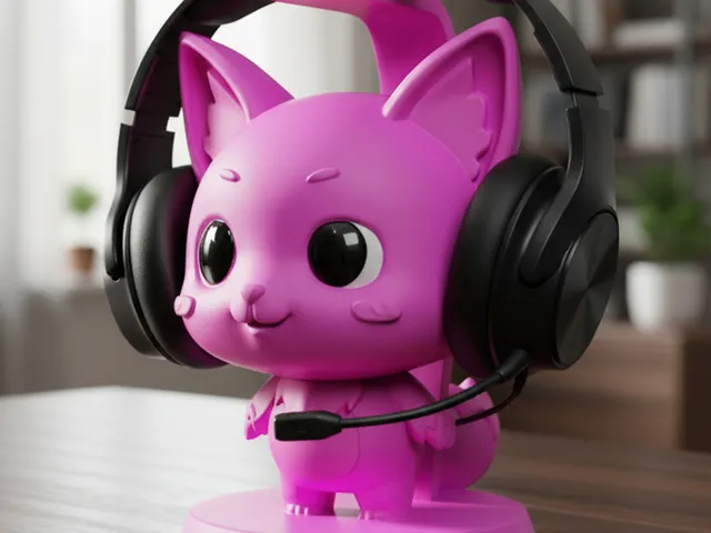 Cute Anime Fox Headphone Stand |Desk Decor