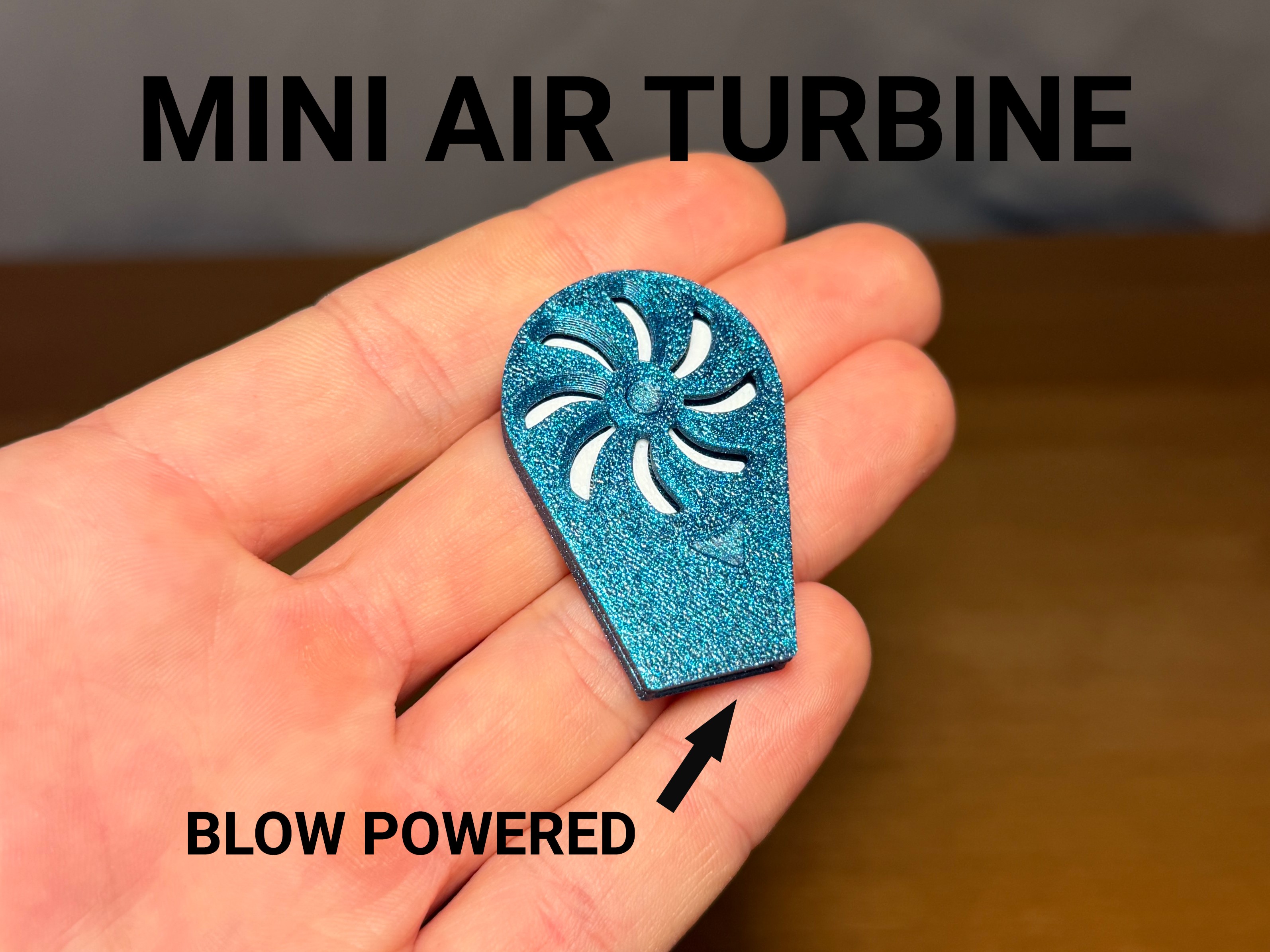 Mini Air Turbine – Blow Powered Spinner