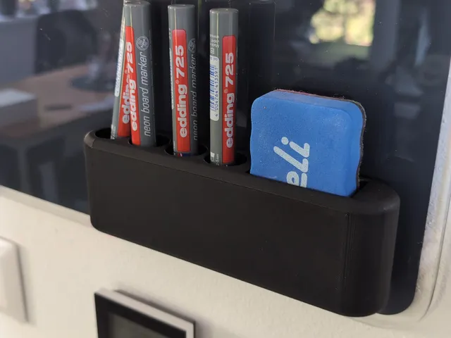 Magnetic Whiteboard Marker and Eraser Holder