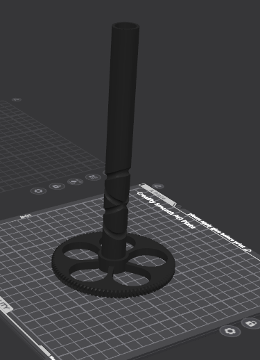 Helical geared leadscrew for Pastamatic with added bearing