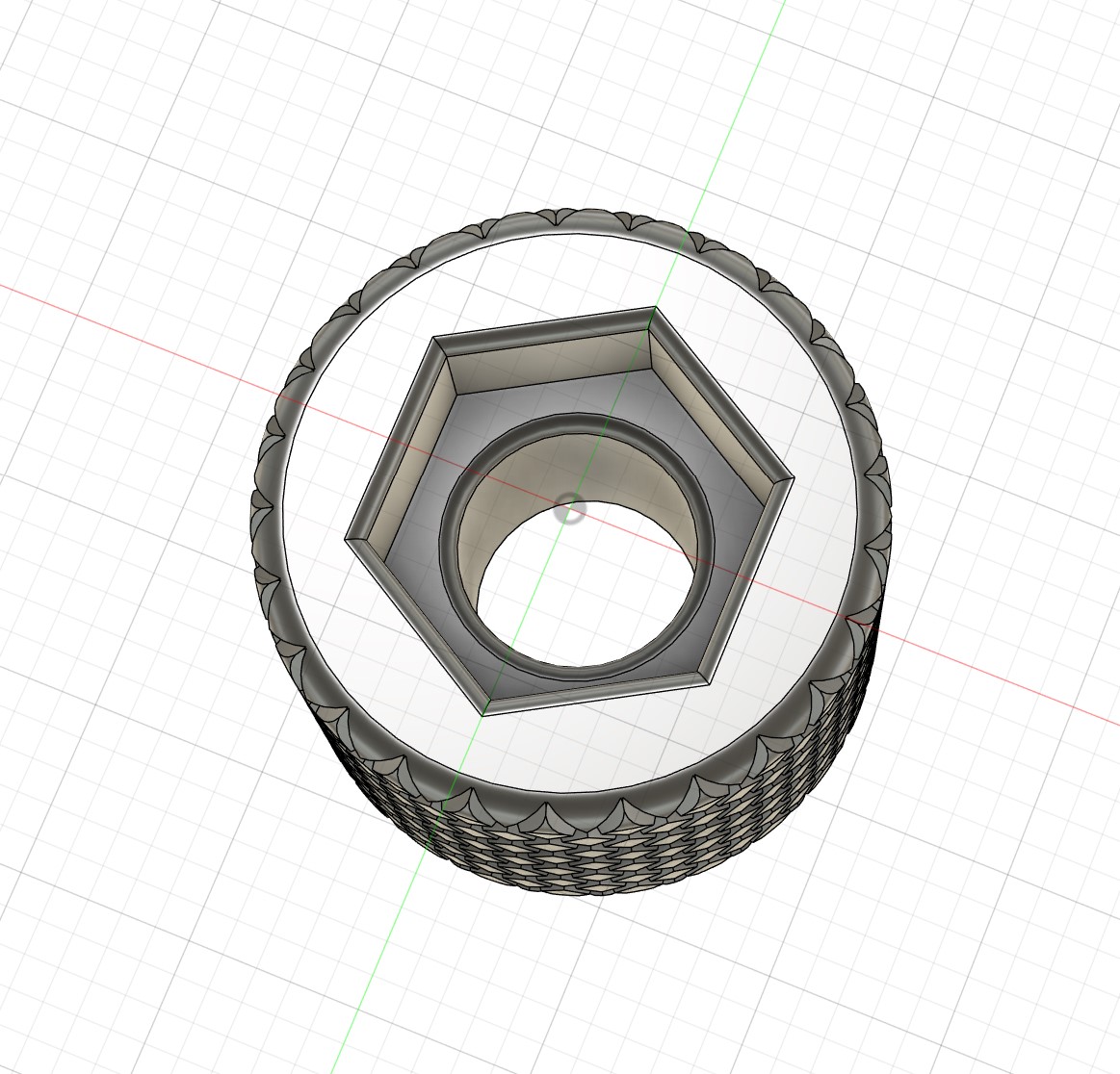 M6 sechskant rändelmutter / M6 hexagonal knurled nut
