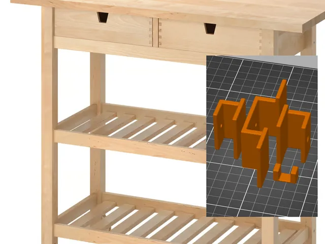 Ikea FÖRHÖJA kitchen cart drawer stops
