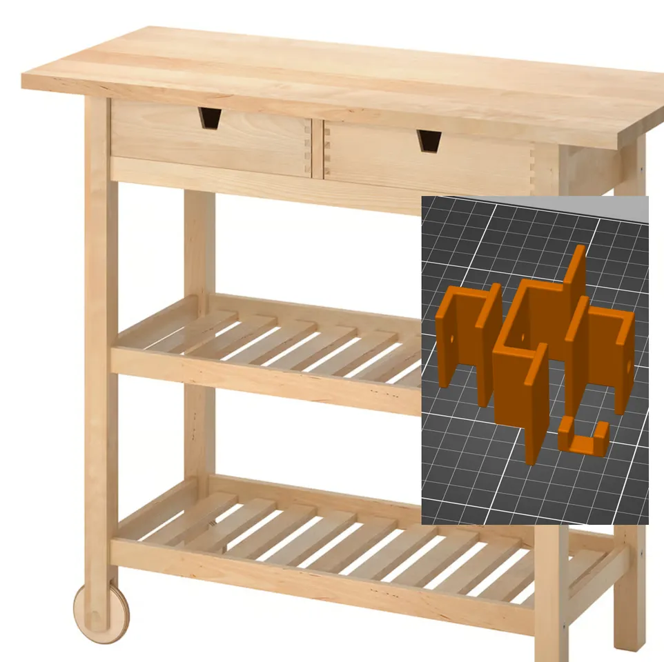 Ikea FÖRHÖJA kitchen cart drawer stops by S Feria | Download free