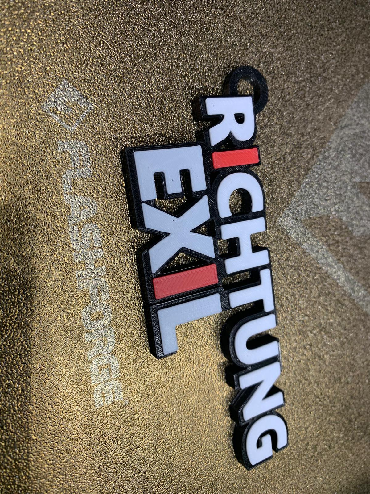 RICHTUNG EXIL - Band Keychain Merchandise ( MultiColor 100% Infill )