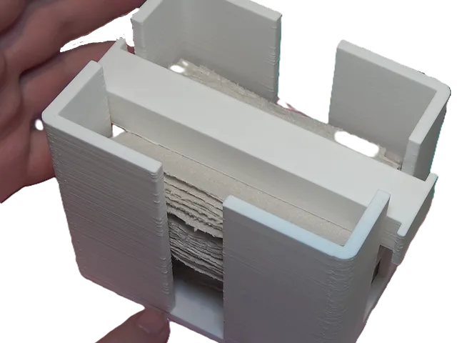 Toilet paper tissue halves box