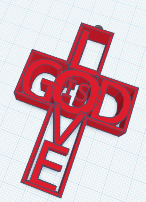 GOD IS LOVE keychain