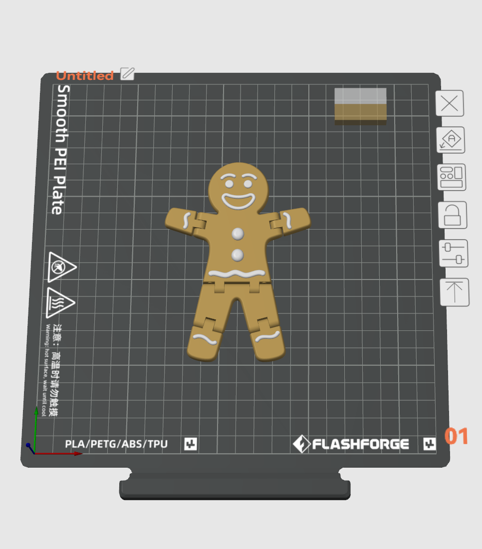Gingerbread 3mf for Multi-Color Printers