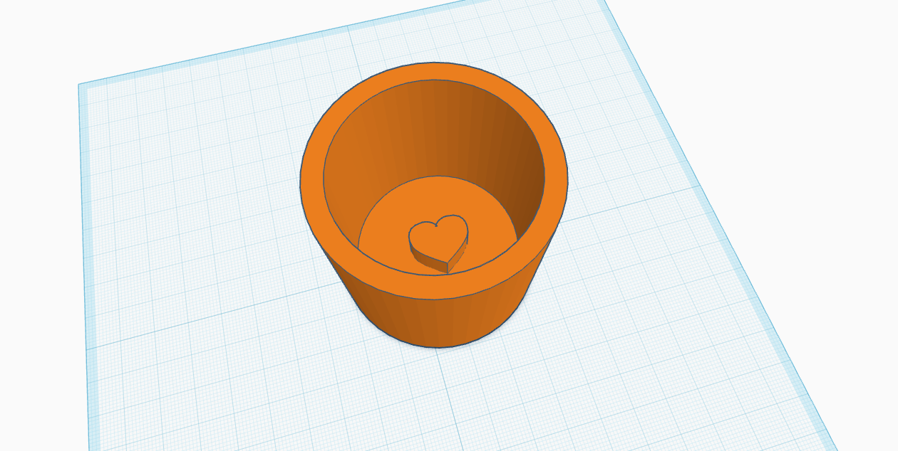 Candle Mold with Heart Indent