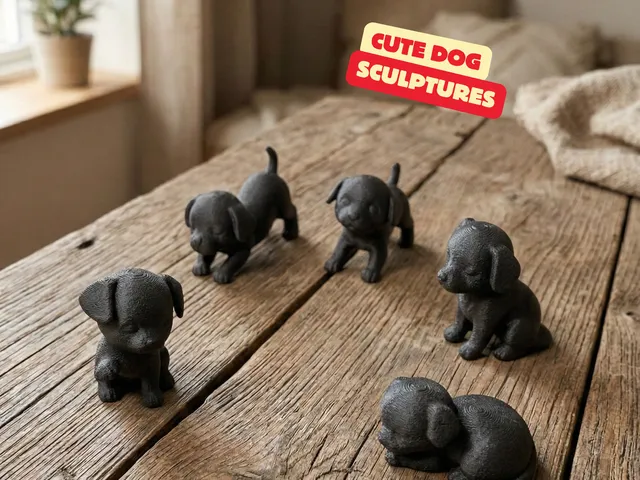 LAZY DOGS / MODERN DOG SCULPTURES / BLACK SCULPTURES / TOY