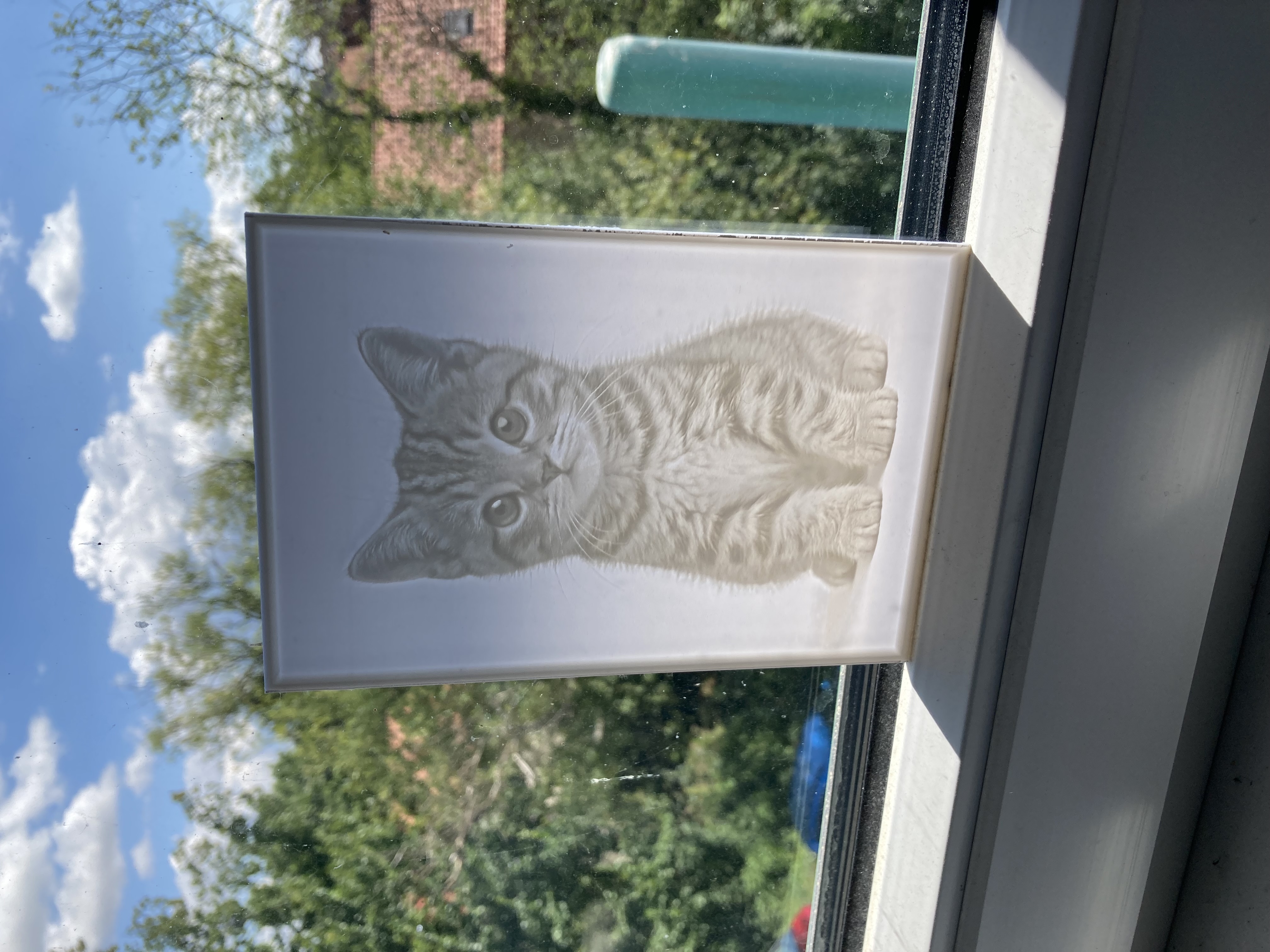 Cat cub (kitten) lithophane (mono)