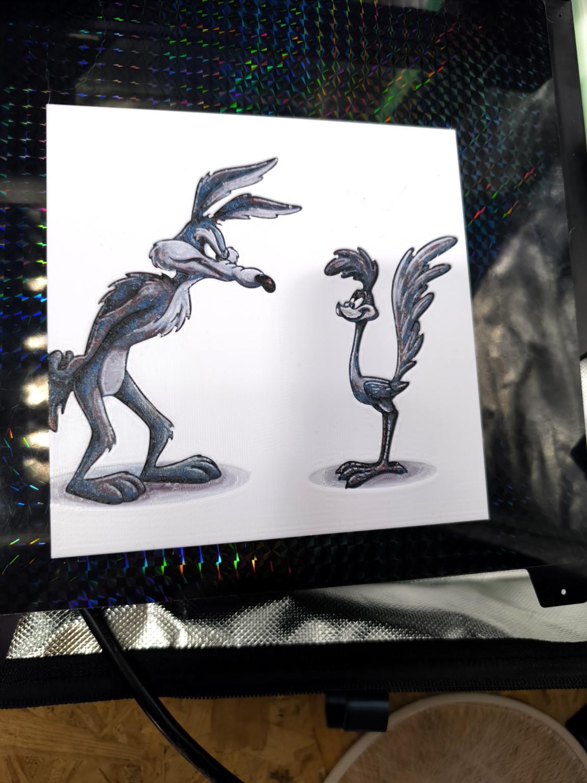 Wile E. Coyote & Road Runner Hueforge Wall Art – Looney Tunes HF Print