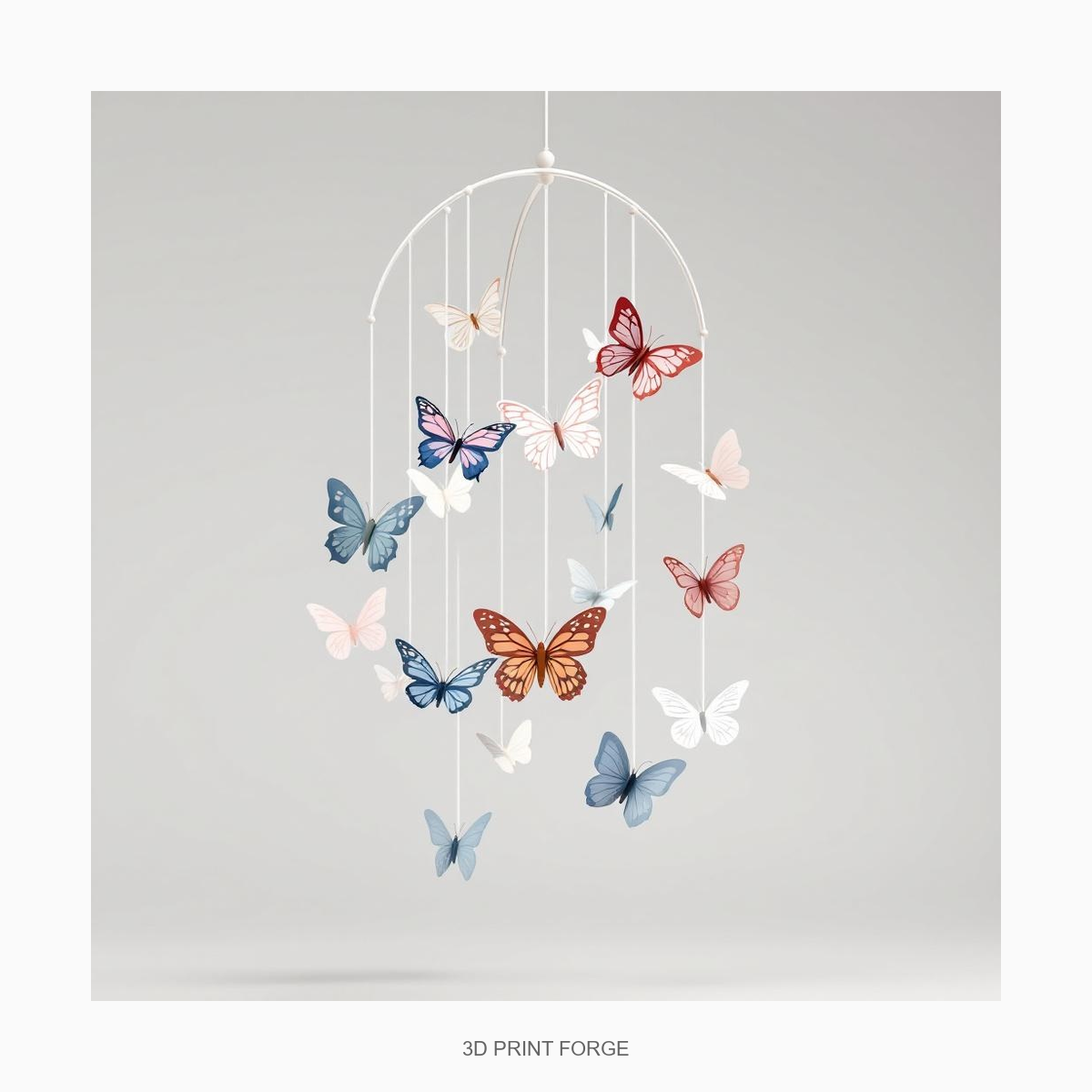 Spring Butterfly Mobile - 3D Printable STL File