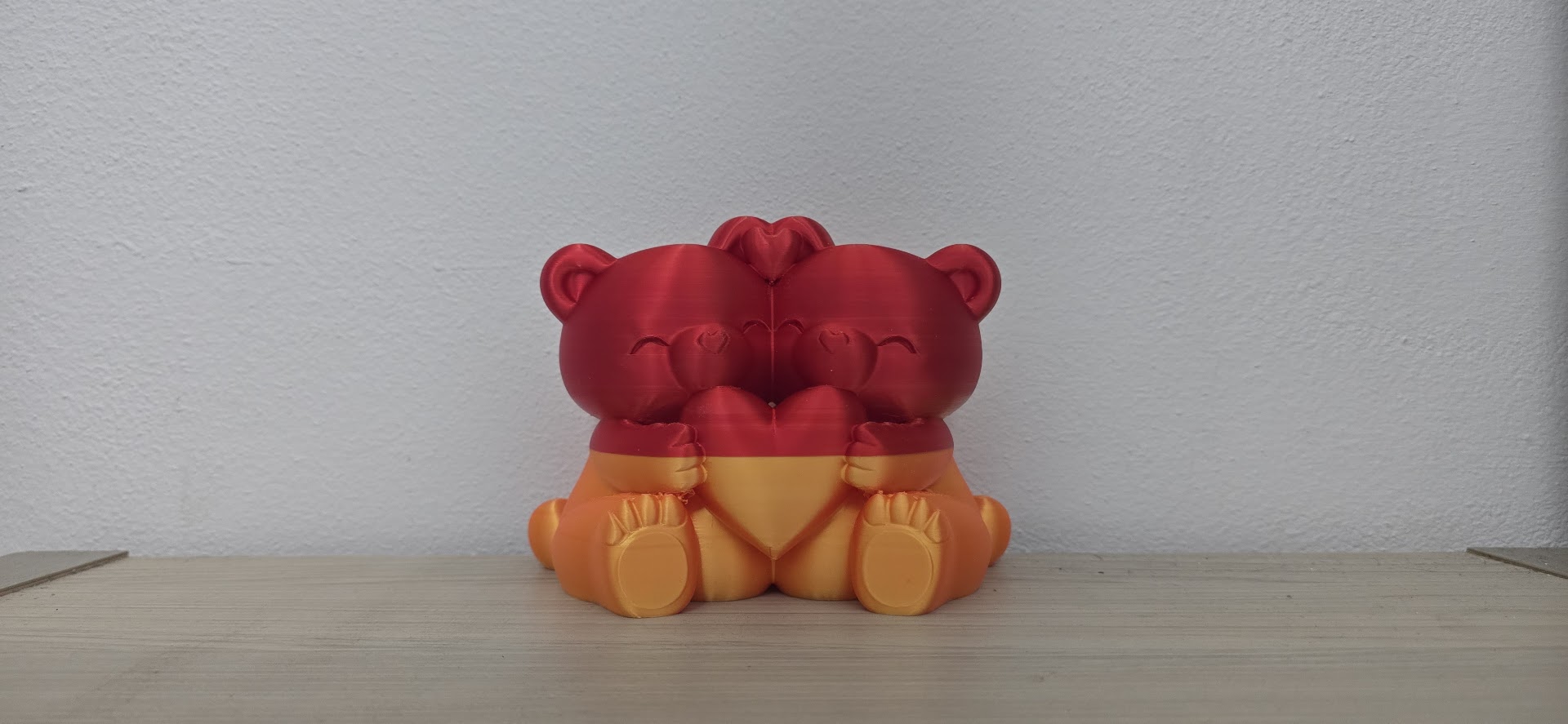 Hugging Bears with Heart Statue