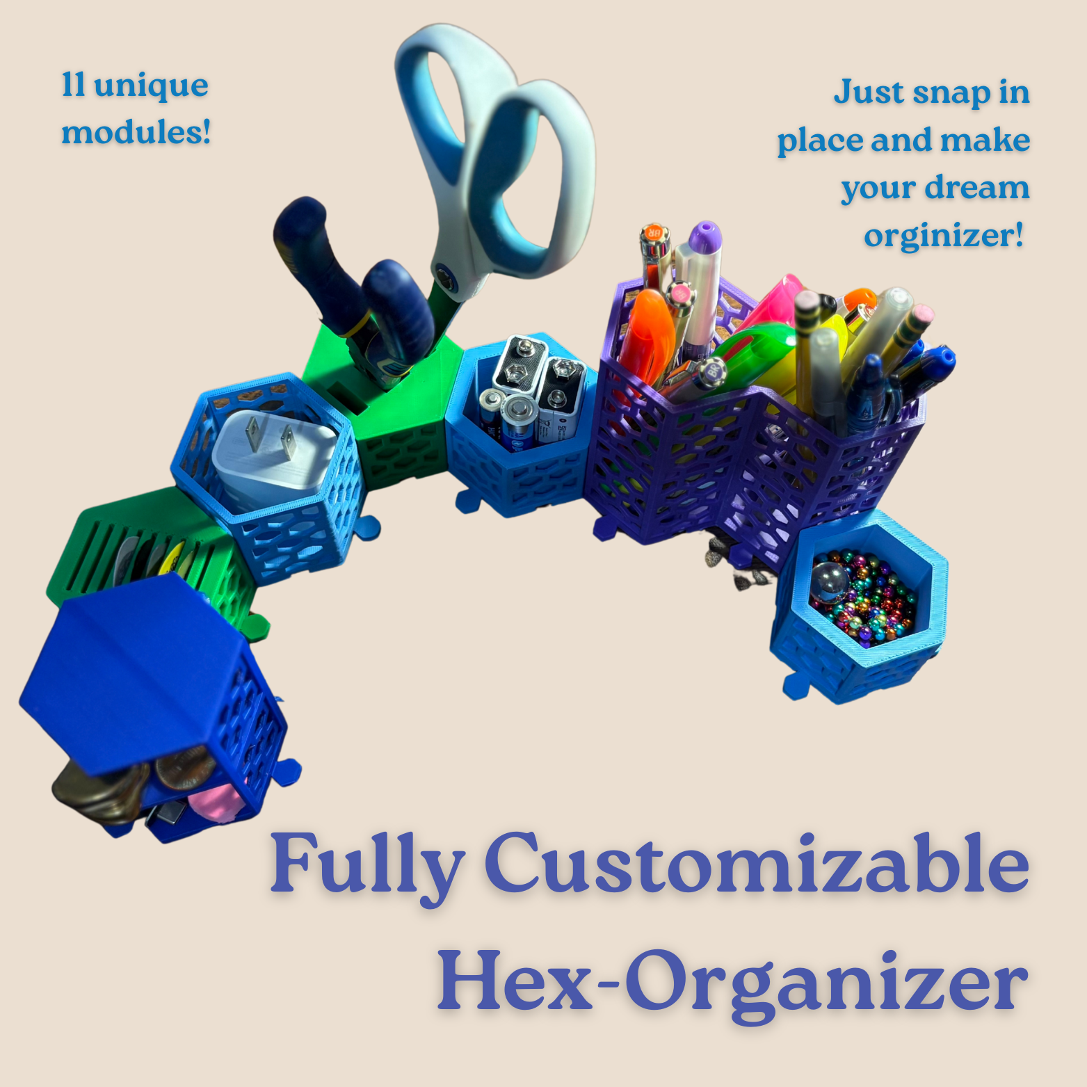 Fully Customizable Hex-Organizer