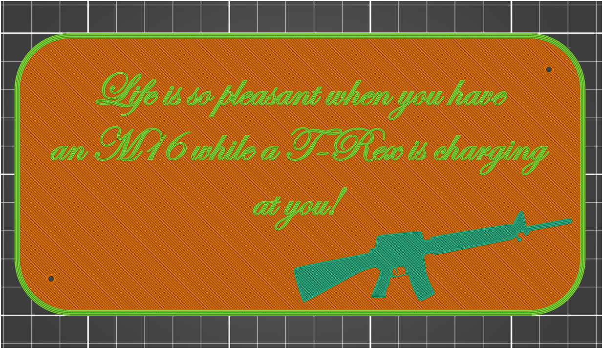 Quote Frame - Life is pleasent with an M16