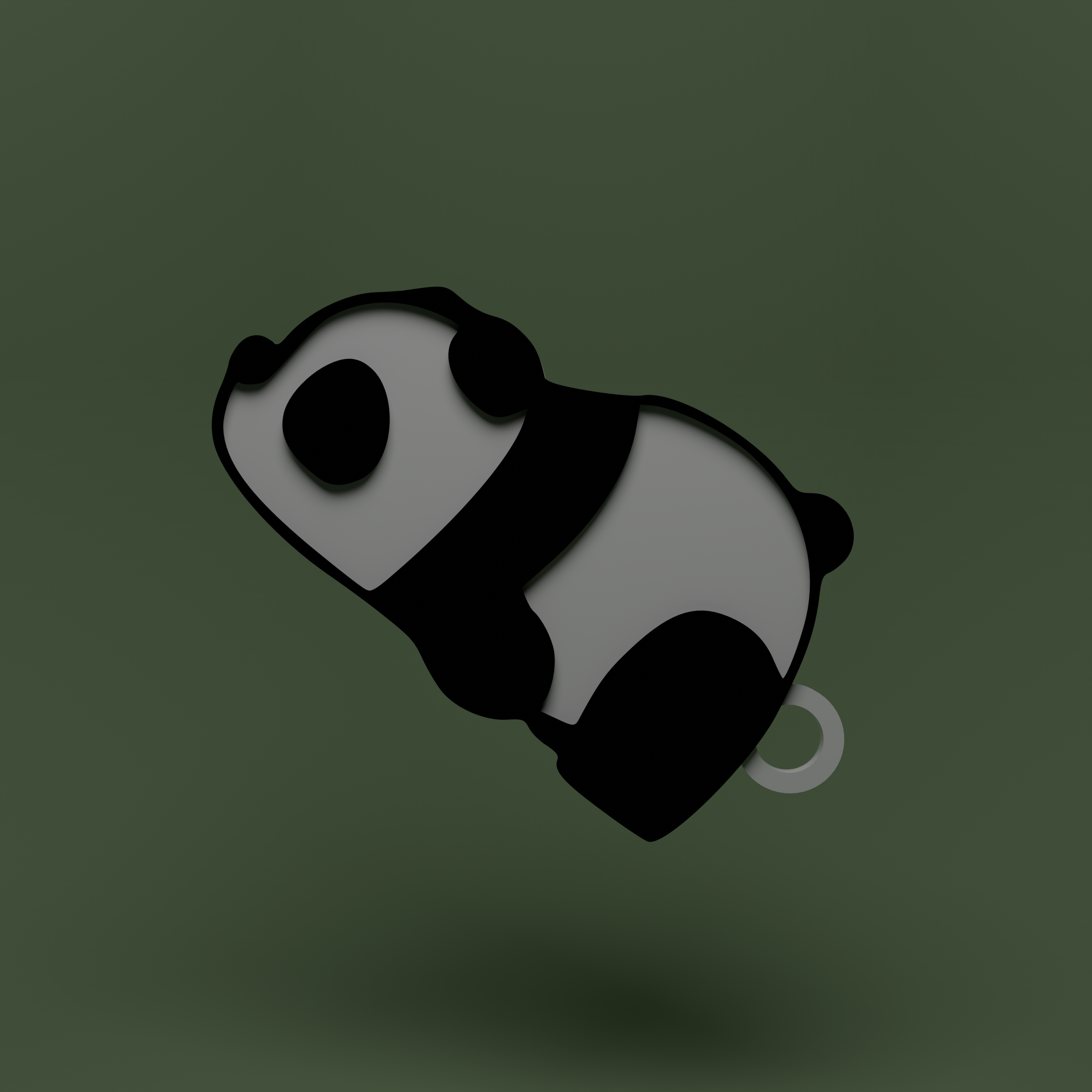 Cute panda keychain