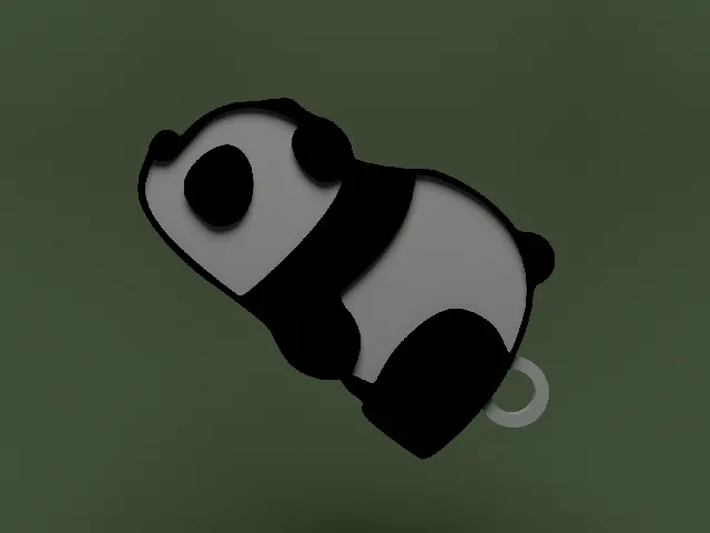 Cute panda keychain