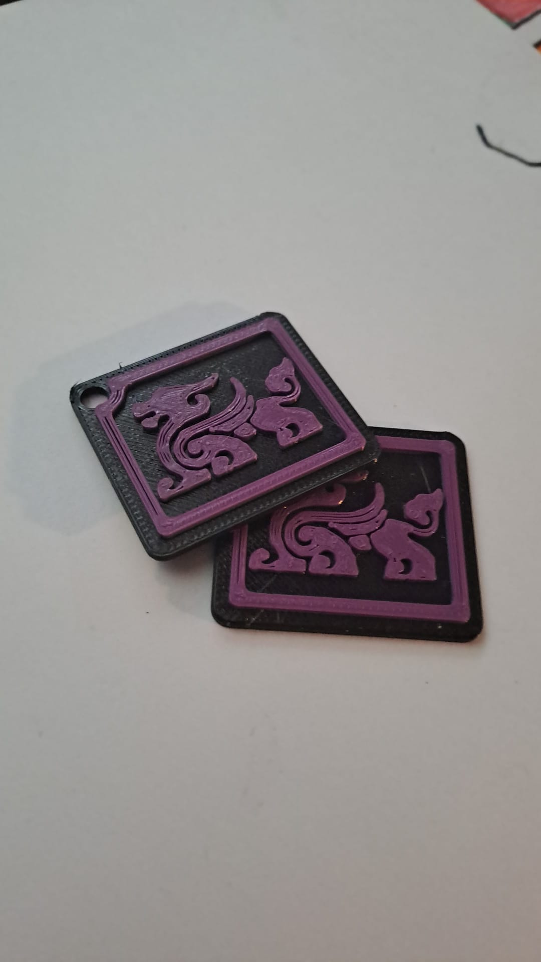 Miniatura 2 do modelo 3D KUKIRIN Keychains Dragon & K