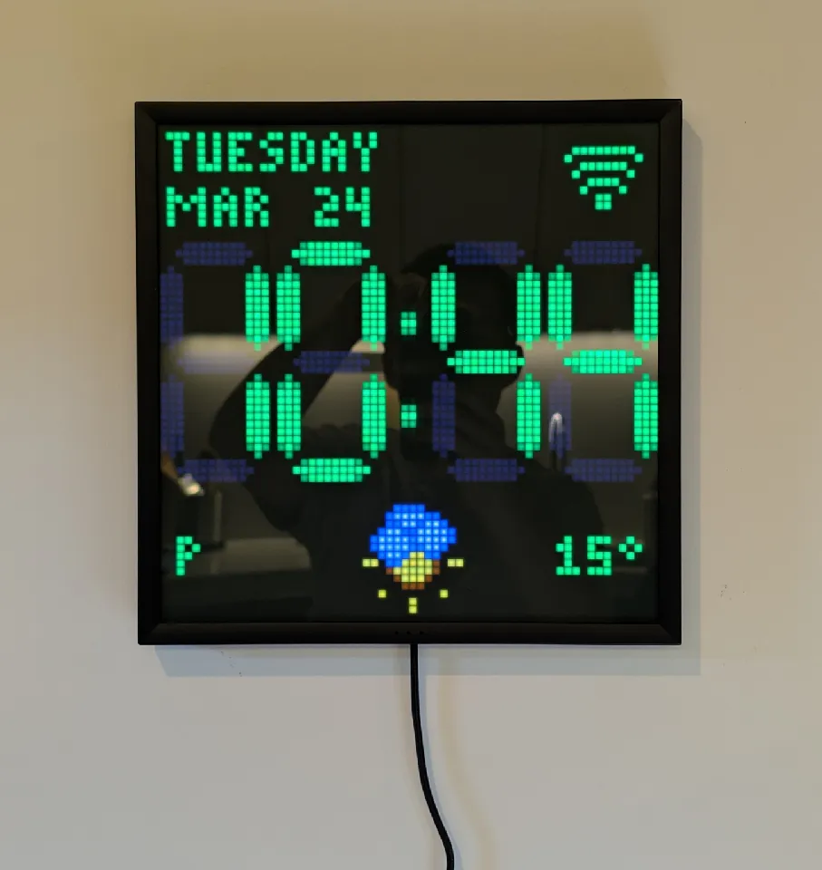 Divoom Pixoo 64 command strip wall mount by paep3nguin | Download