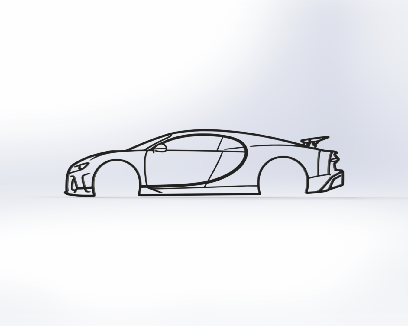 Bugatti Chiron SS 2D Wall Art