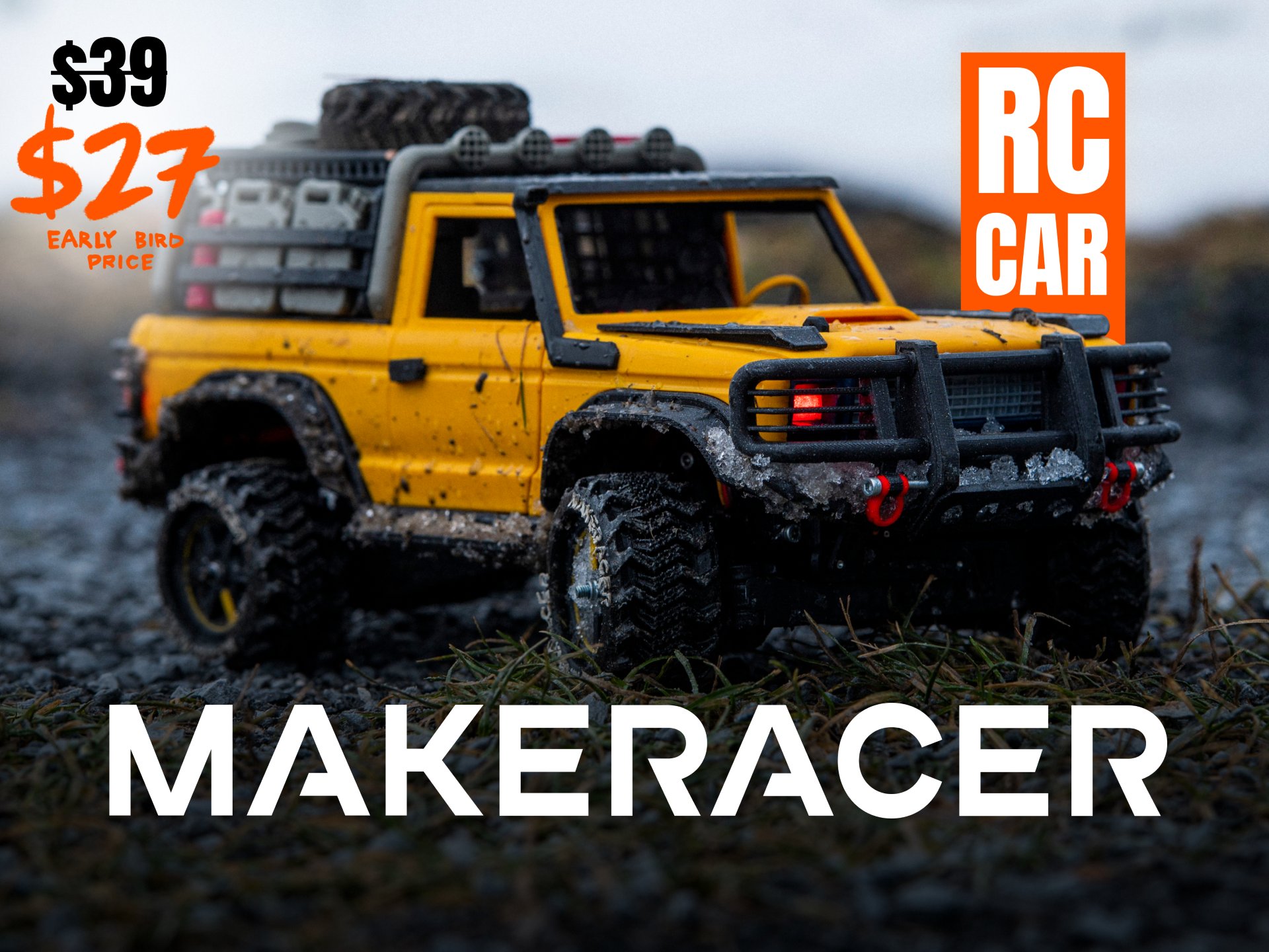 Durable Offroad & Expedition RC Car, 1:16 Expedition Prototype by MAKERACER