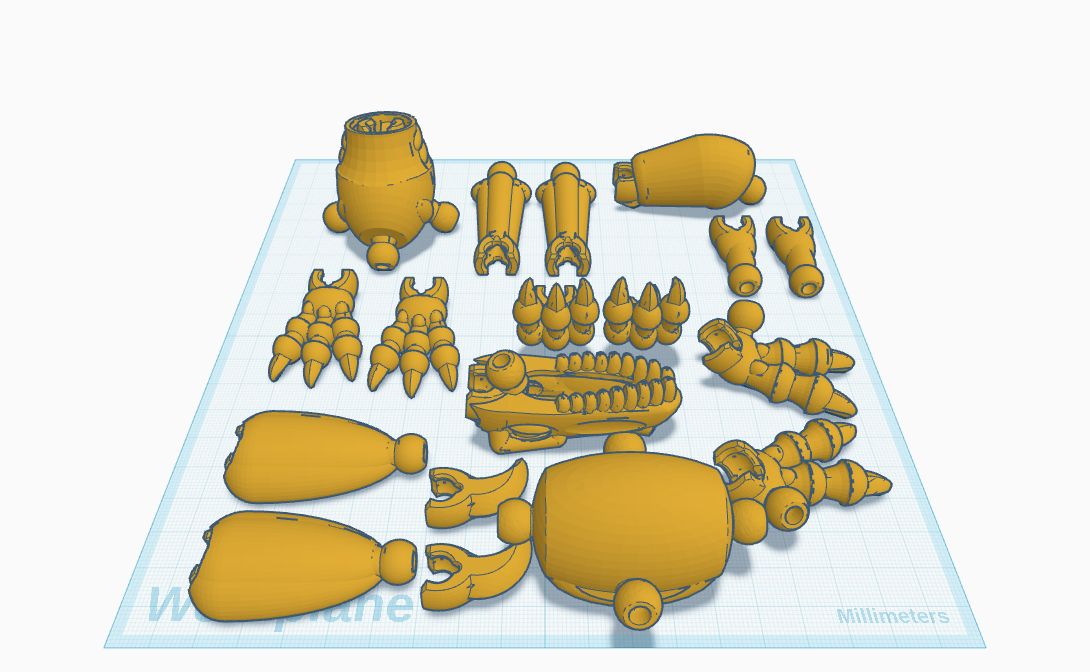 dinosaur skeleton from tinkercad