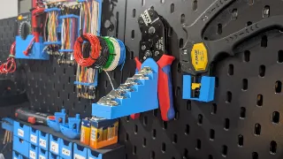Crimping tool holder for Ikea Skadis pegboard