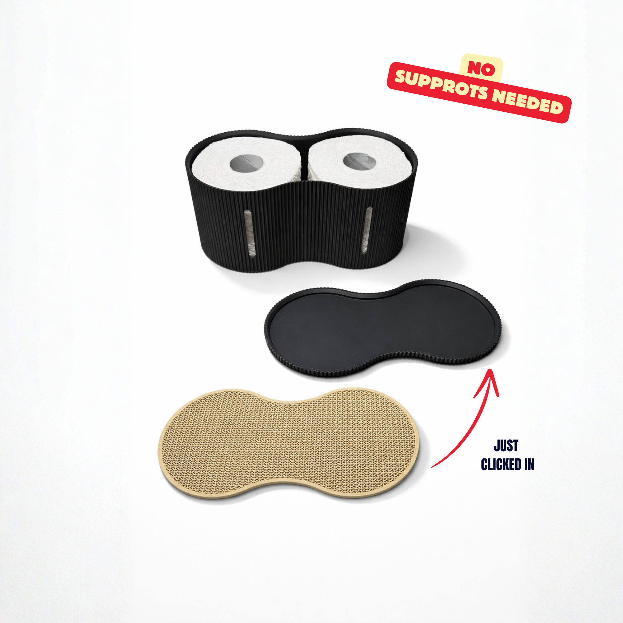 HITAMI - TOILET PAPER ORGANIZER / BATHTOOM DECOR / HOMEDECOR / MODERN DECOR / ORGANIZER — miniatura 6