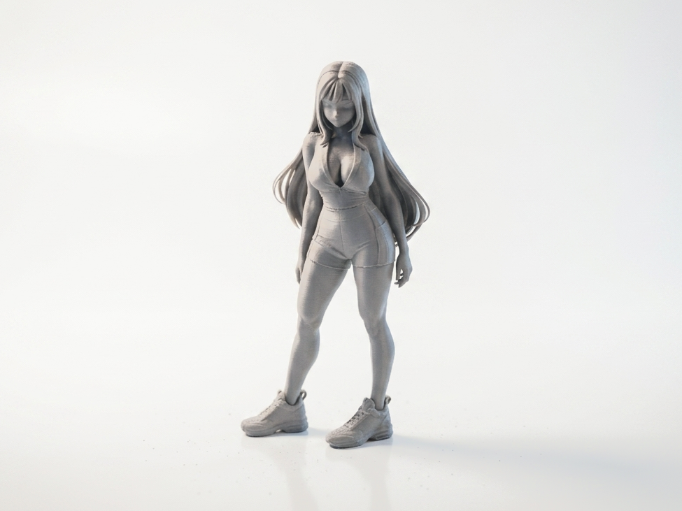 Anime Girl Figurine Female Character 3D Printable