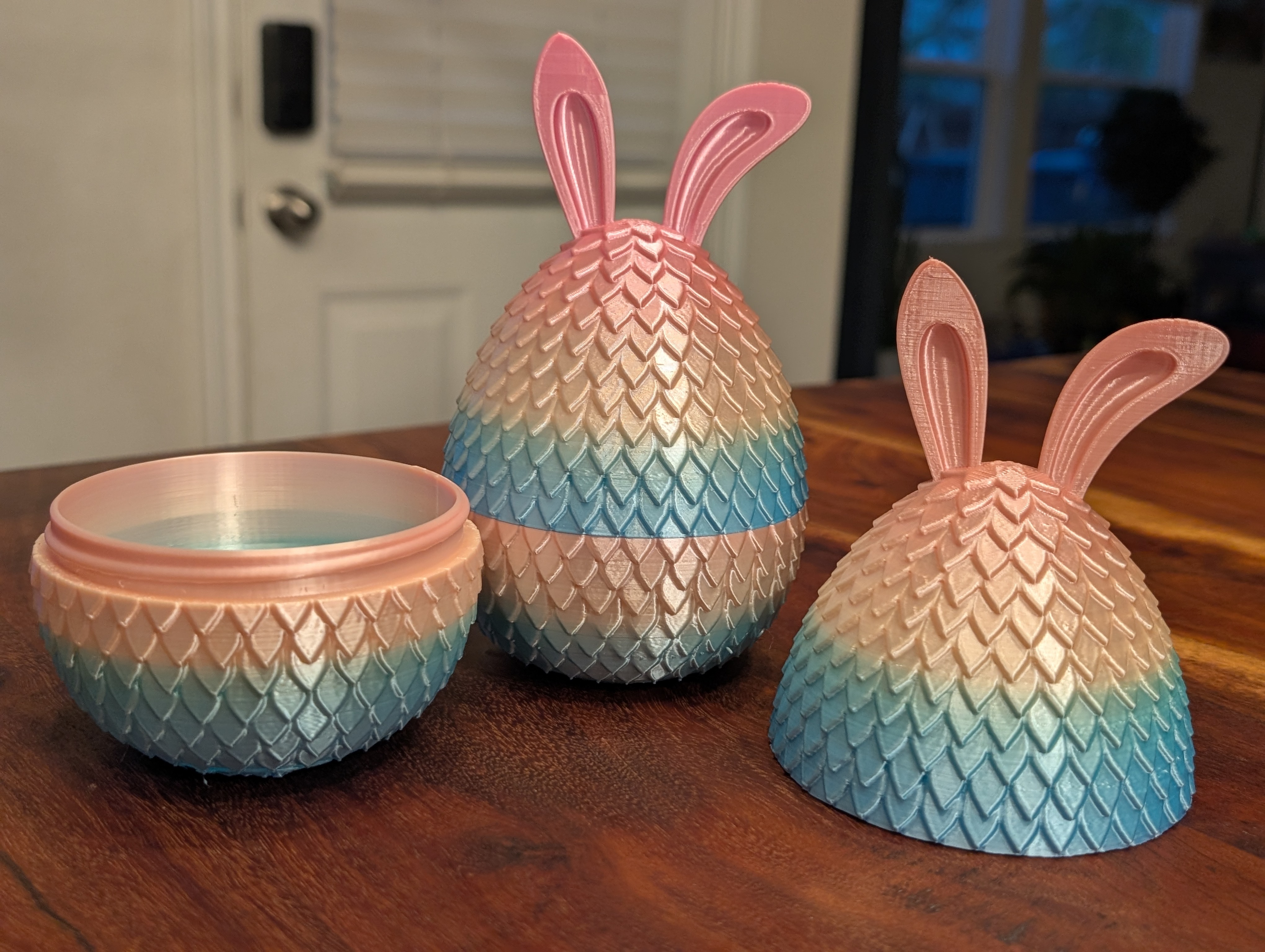 Easter Egg Dragon Scale with Bunny Ears