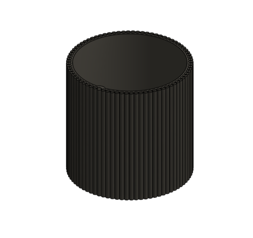 Grooved pencil holder