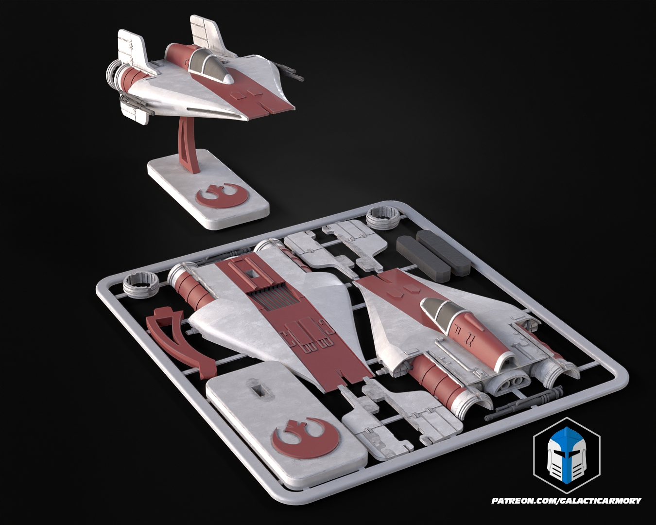 A-Wing Vehicle Kit Card - 3D Print Files