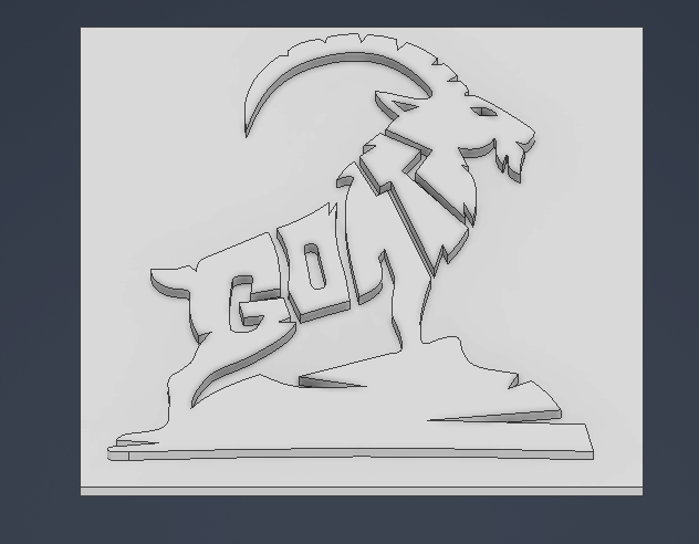 plate with goat