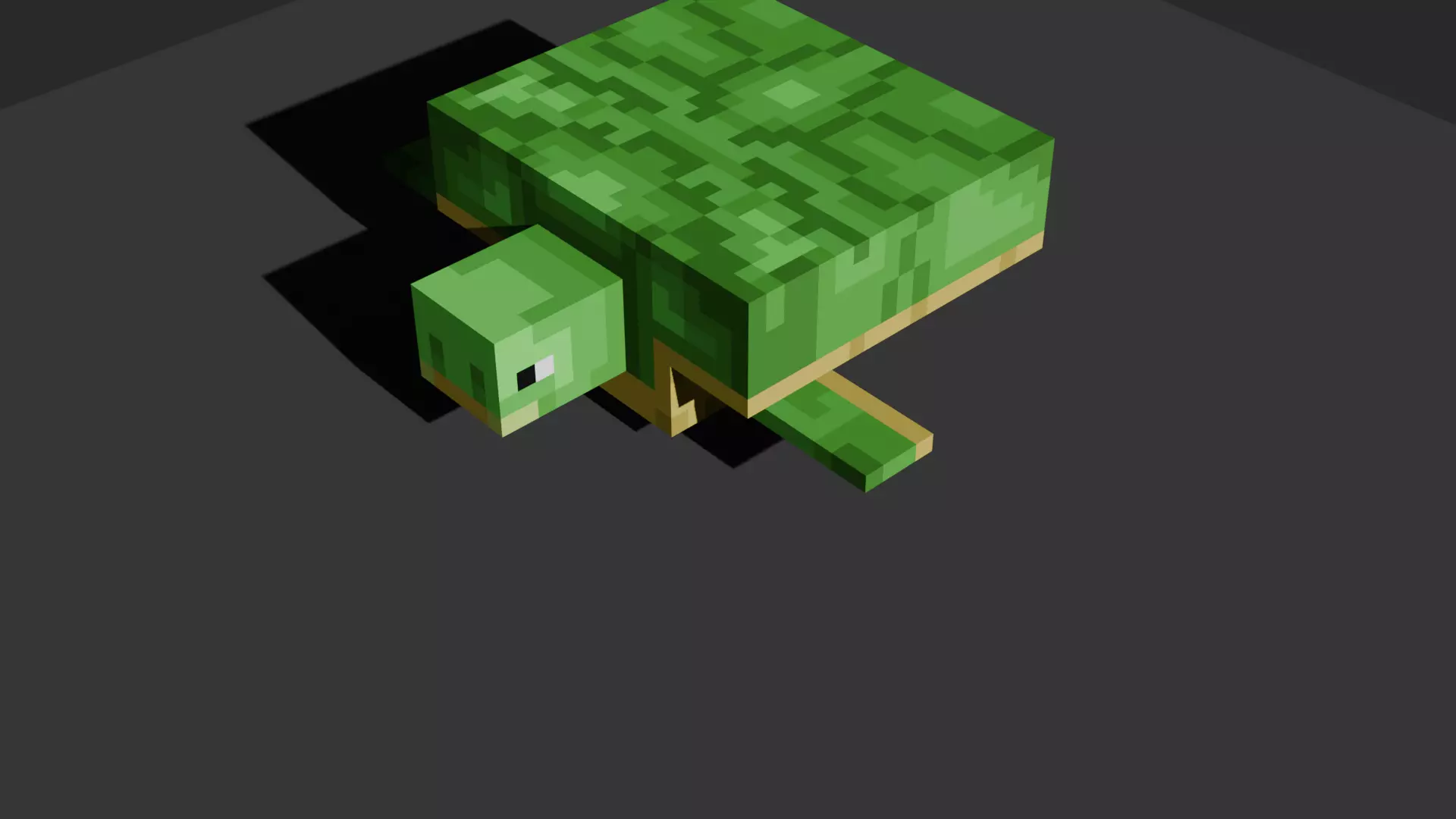 Turtle Minecraft Fan Art Voxel GLB STL OBJ
