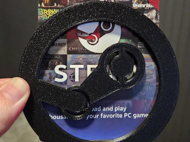 Steam Gift Card Holder with retaining clips