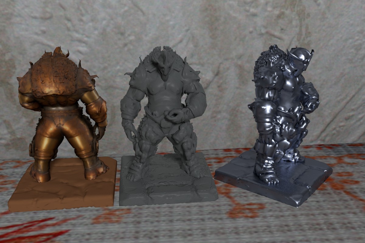 Brutalist worrier FDM Nosupport DND Wargaming NPC