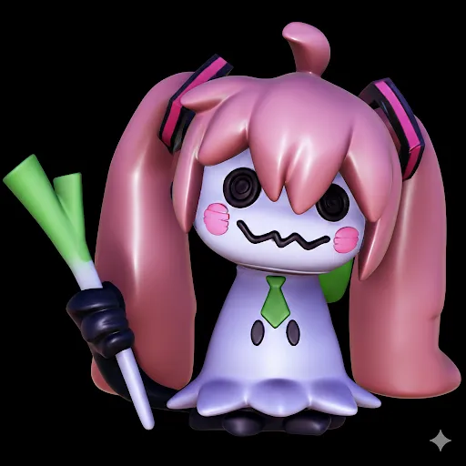 MIMIKYU MIKU-KYU: HATSUNE MIKU & MIMIKYU CROSSOVER - 3D MODEL by