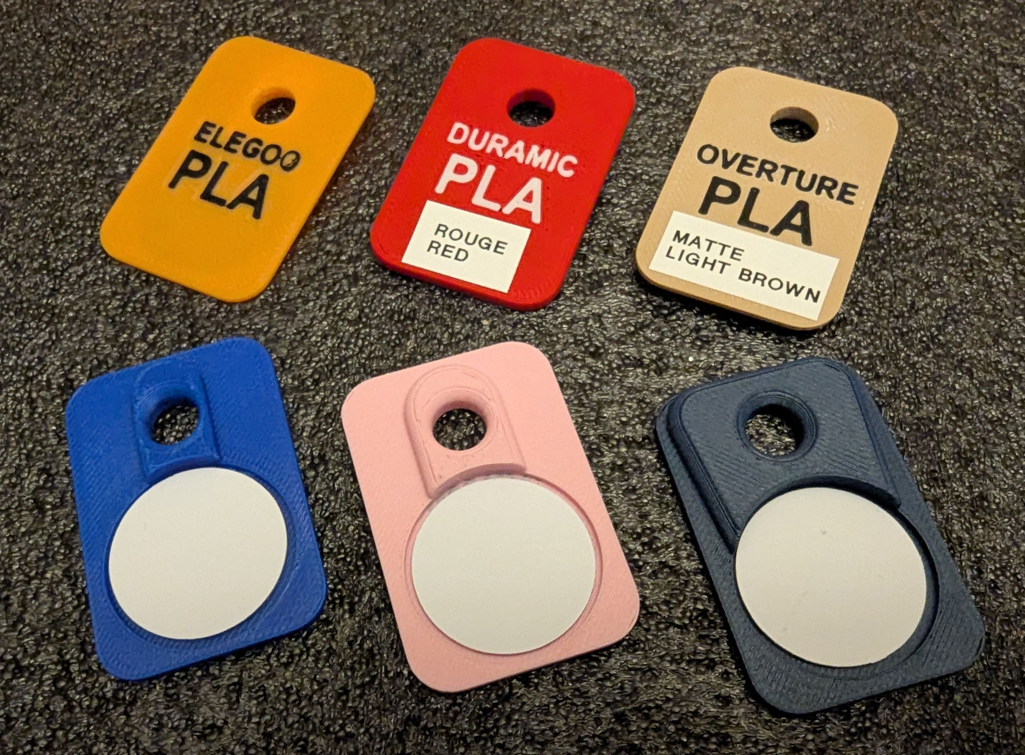 Filament spool RFID / NFC tag holder