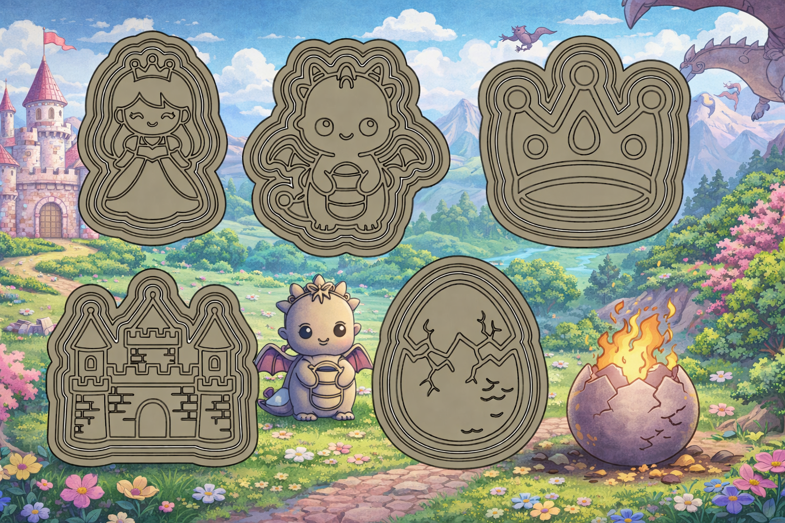 Cute Princesses & Dragons