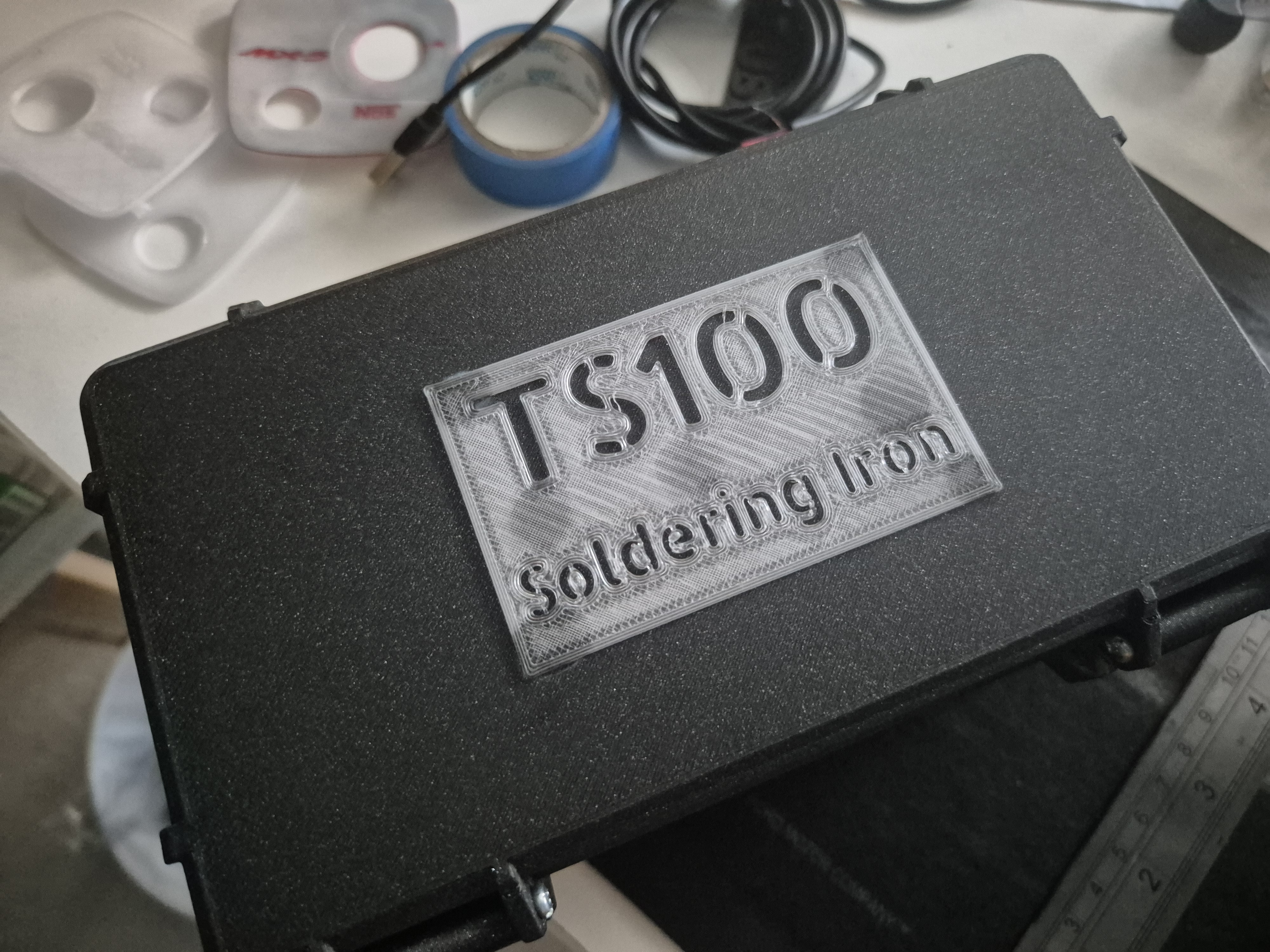 TS100 rugged box label