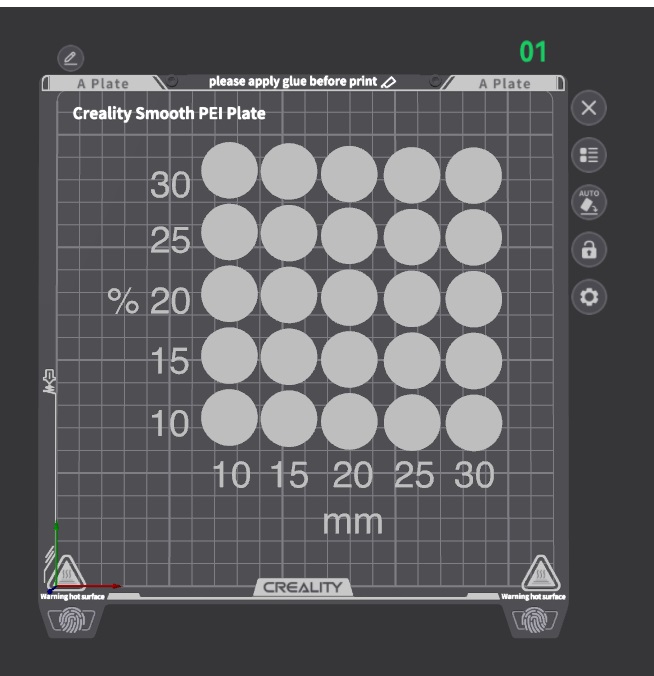 Creality Ender 3 SE Ironing Calibration Test (10–30% Flow / 10–30 mm/s) – Smooth Top Layer 3D model